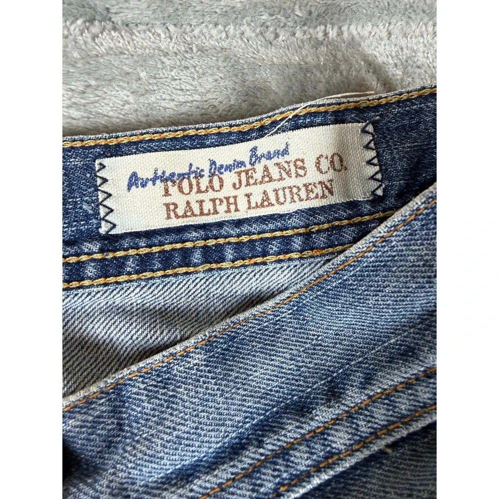 Vtg Polo Jeans Co Ralph Lauren Brixton Jeans Men's 36x32 Y2K Straight Leg Denim
